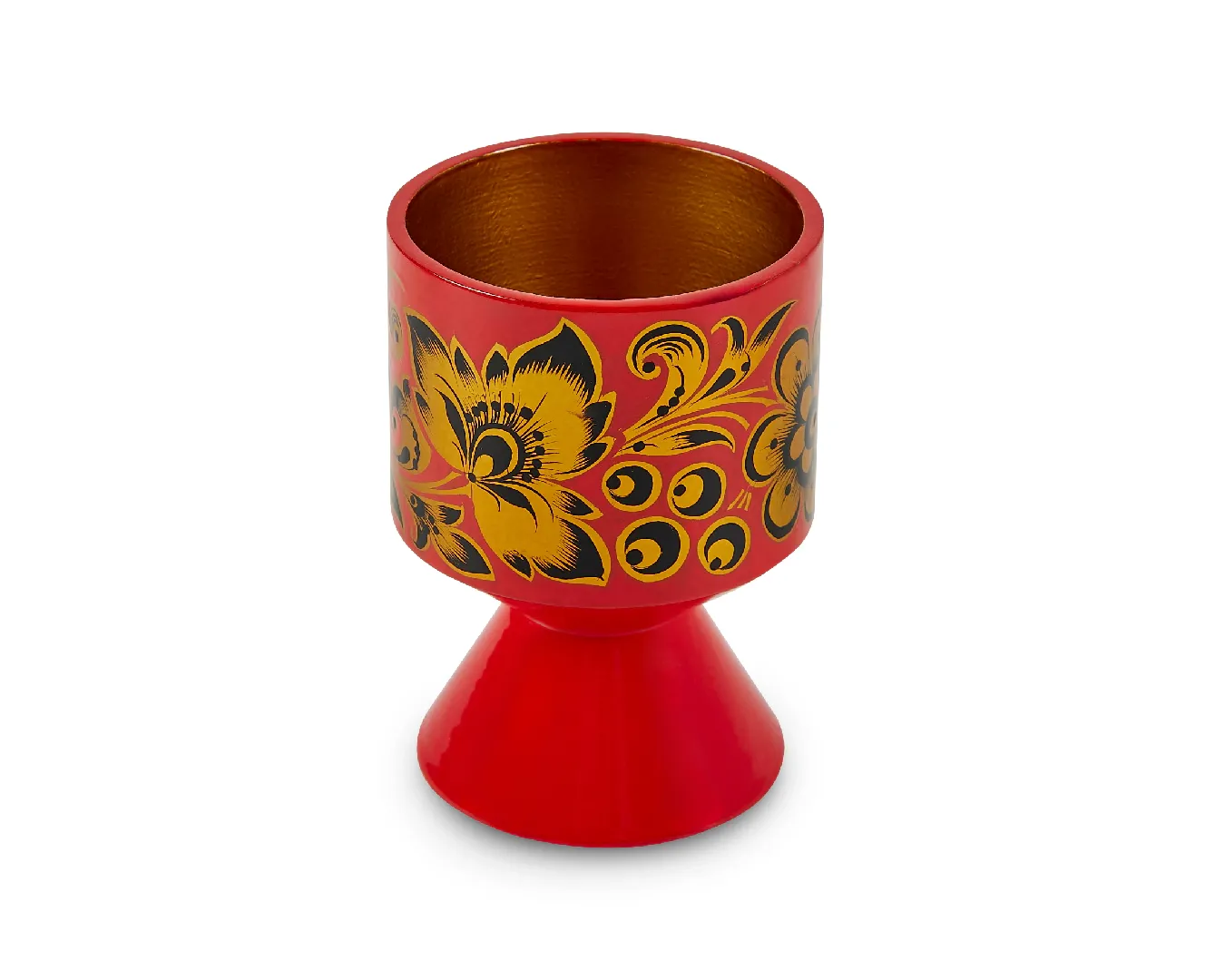 Кубок «Царский» малый (дерево, хохломская роспись)