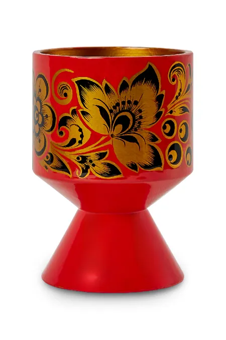 Кубок «Царский» малый (дерево, хохломская роспись)