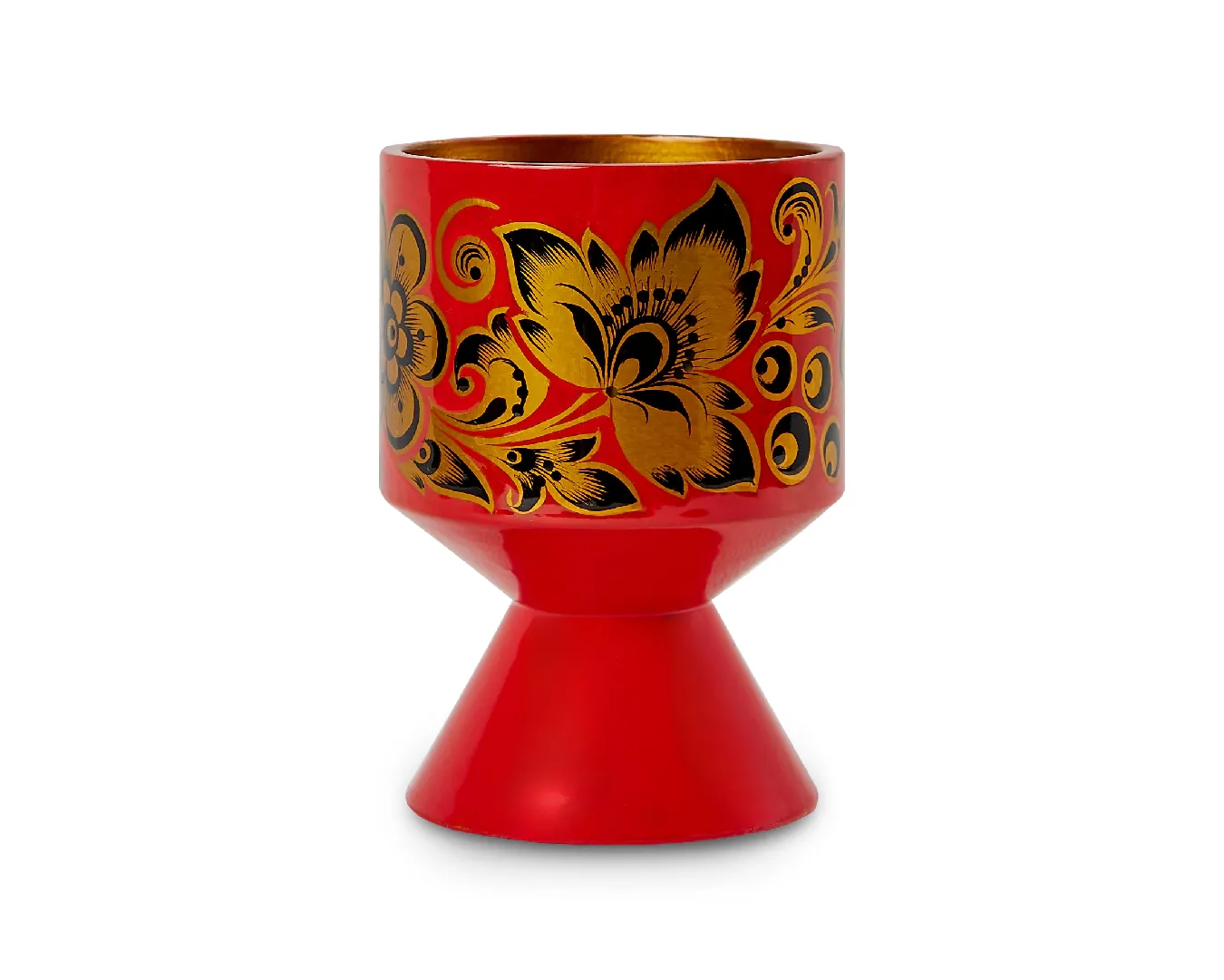 Кубок «Царский» малый (дерево, хохломская роспись)