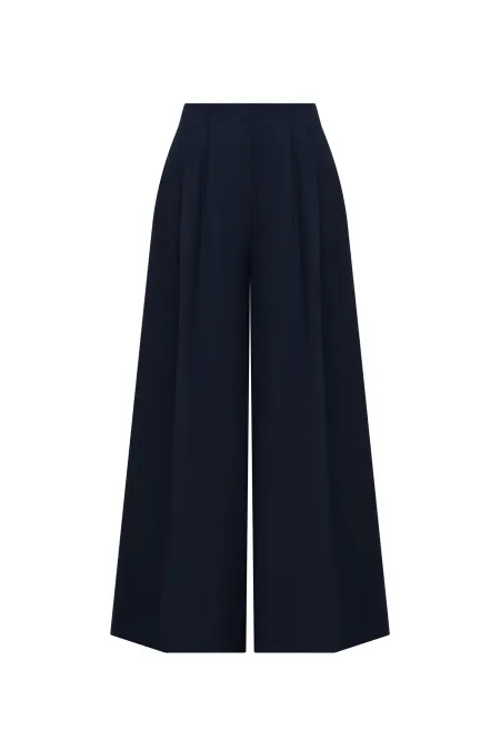 Расклешенные брюки из премиальной шерсти