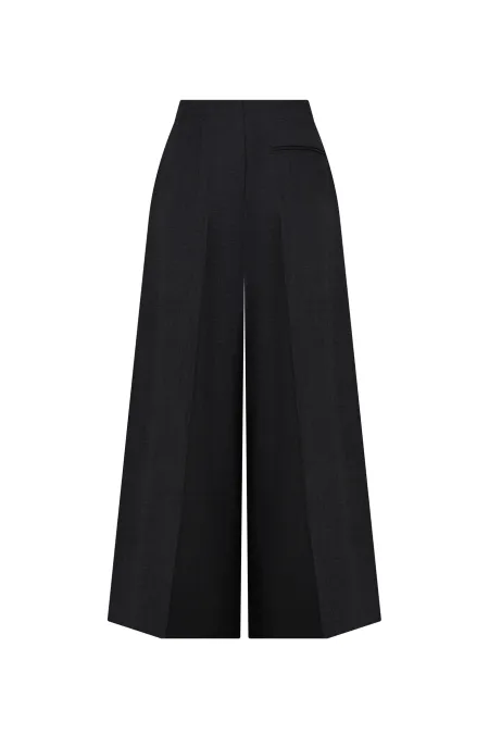 Расклешенные брюки из премиальной шерсти