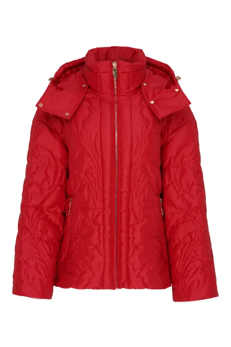 Пуховик с орнаментальным рисунком