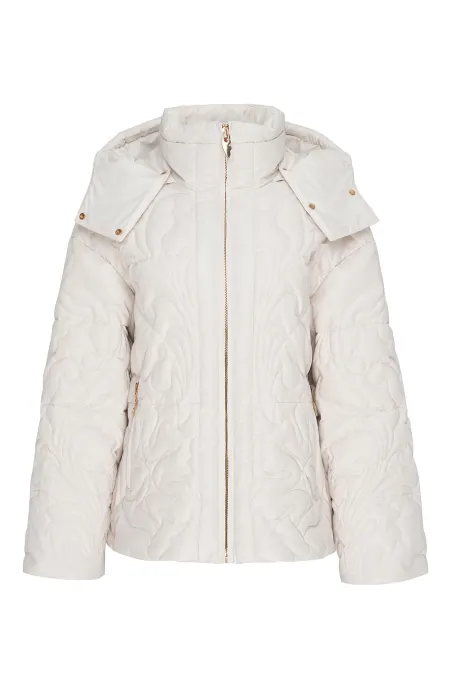 Пуховик с орнаментальным рисунком