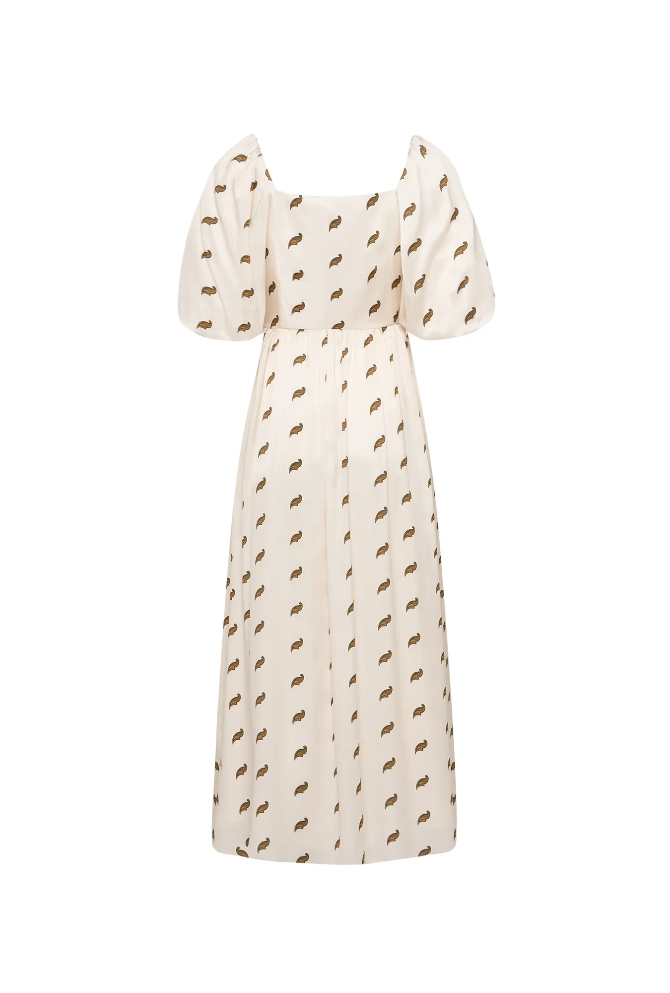 Платье-миди с авторским рисунком