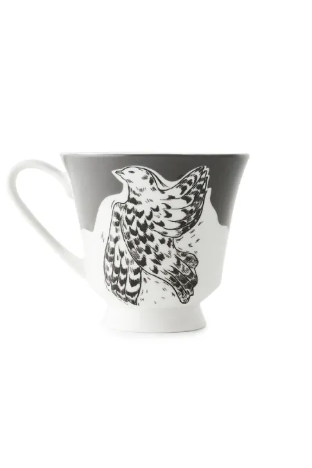 Кружка, коллекция «Перья на черном»