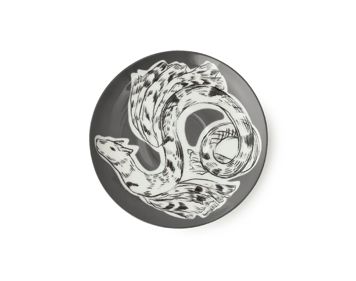 Пара  кофейная, коллекция «Перья на черном»