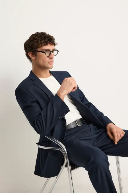 Однобортный пиджак из премиальной шерсти