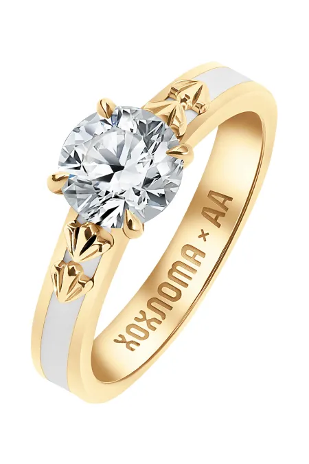 Кольцо из золота 750 пробы с бриллиантом