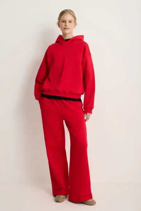 Женское хлопковое худи с тиснением