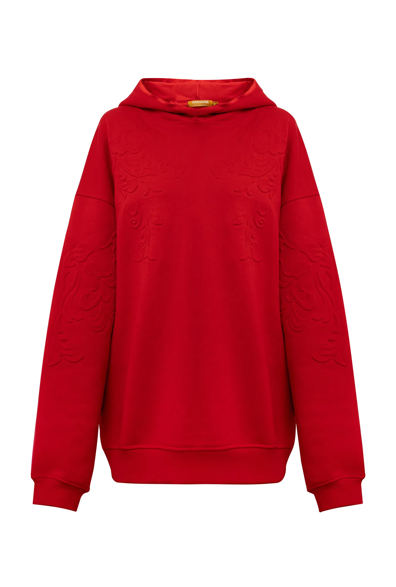 Мужское хлопковое худи с тиснением