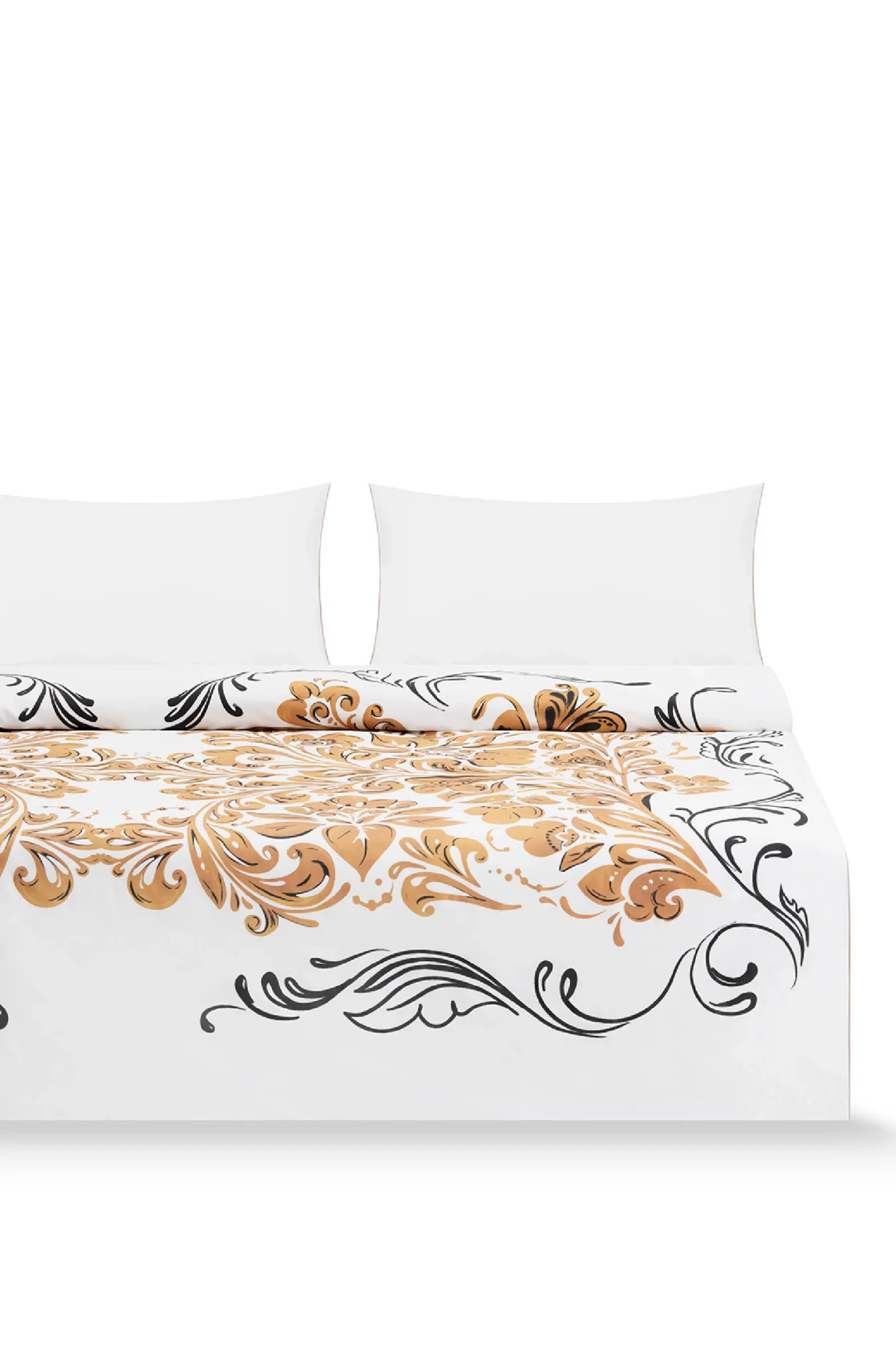 Двуспальный комплект постельного белья с принтом «‎Хохлома»‎