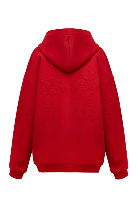 Мужское хлопковое худи с тиснением