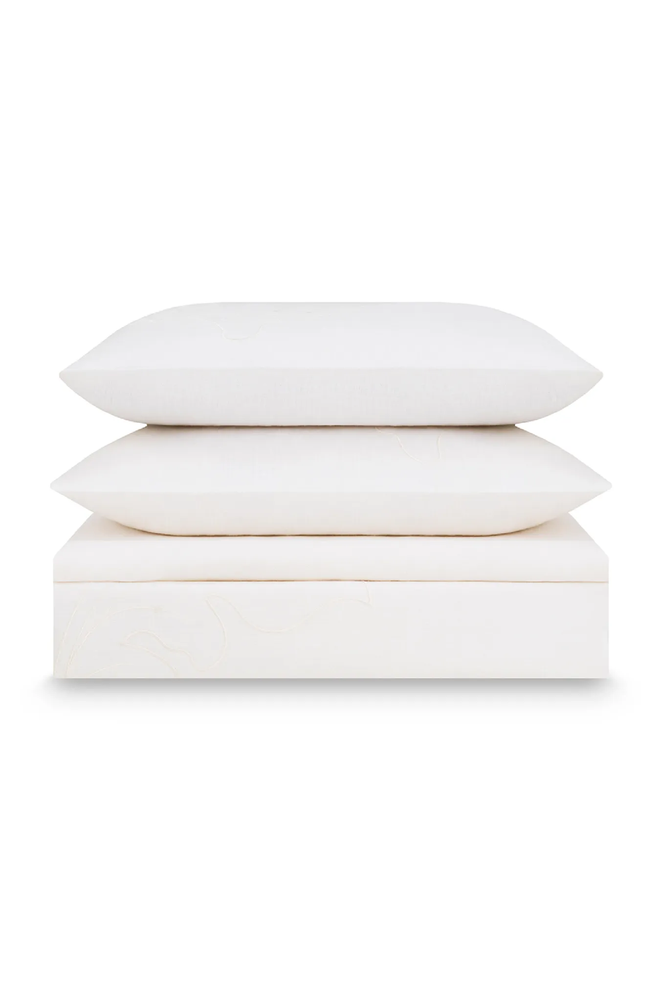 Полутороспальный комплект постельного белья с вышивкой «Лен Кудрина»