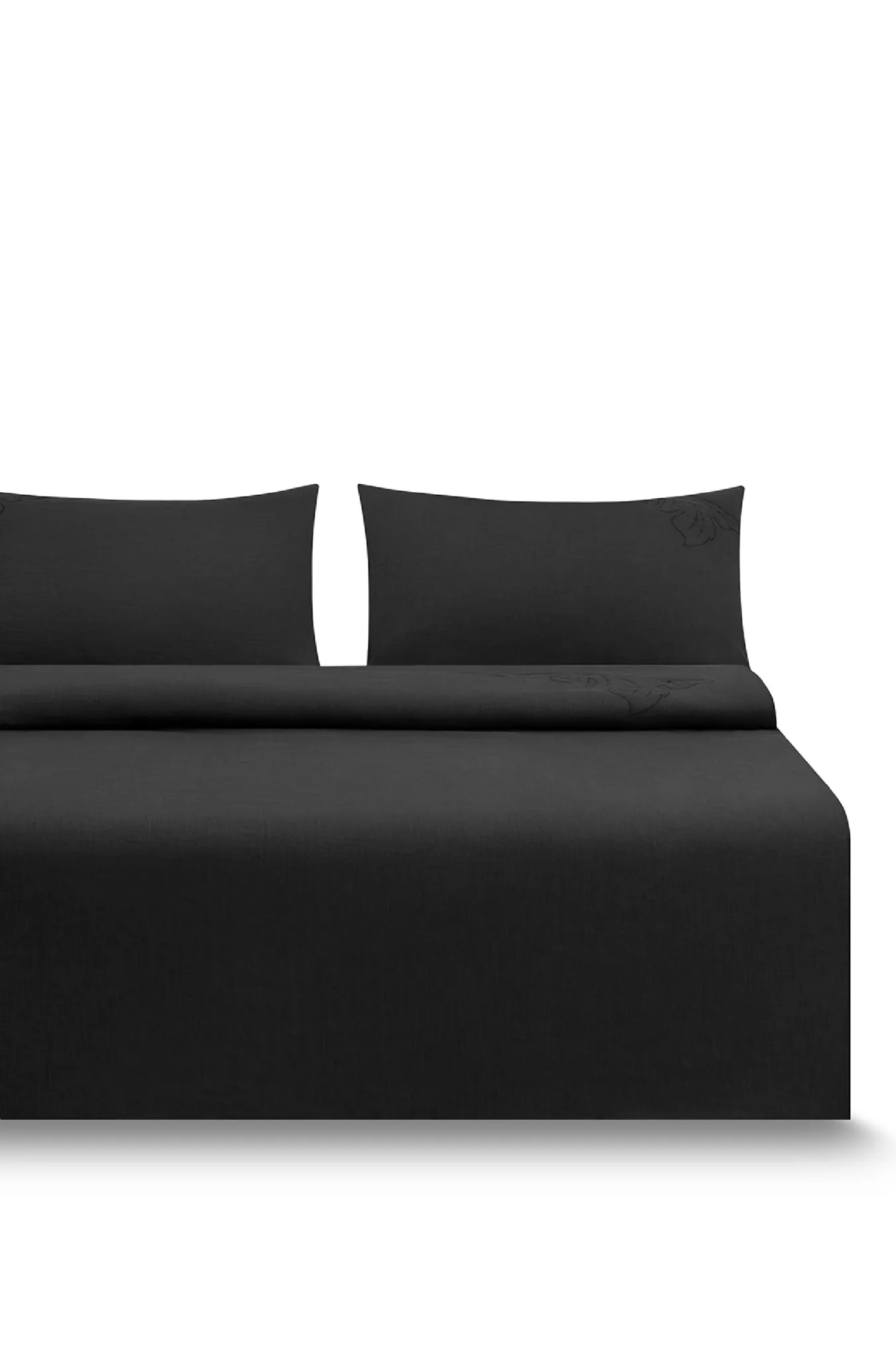 Полутороспальный комплект постельного белья с вышивкой «Лен Кудрина»