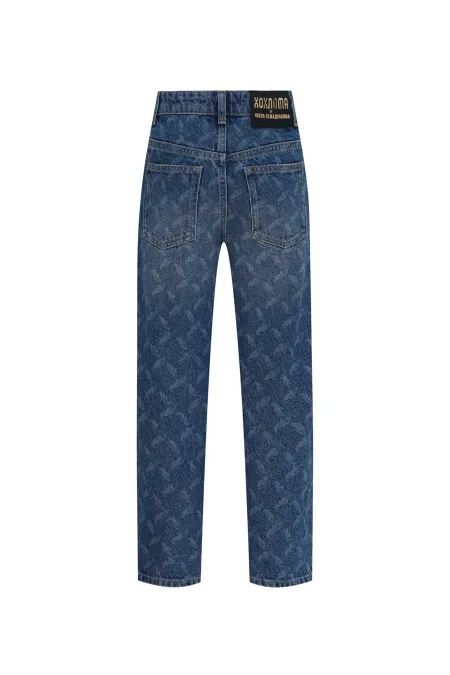 Детские джинсы с паттерном